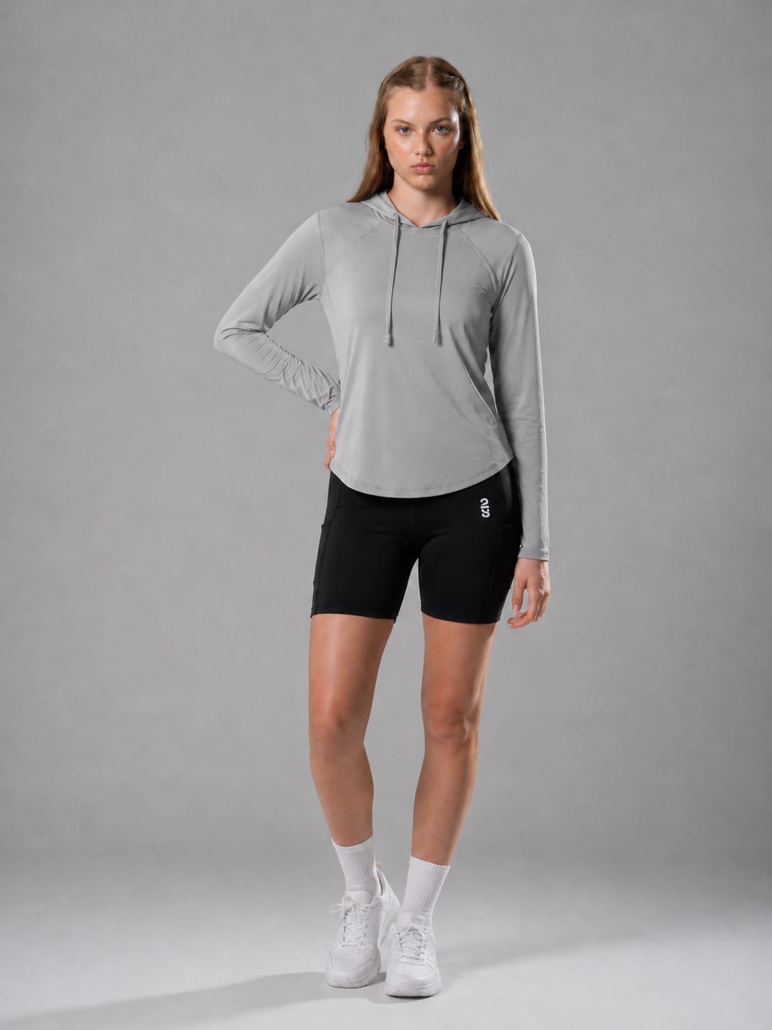 T SHIRT HOODIE MANGA LARGA