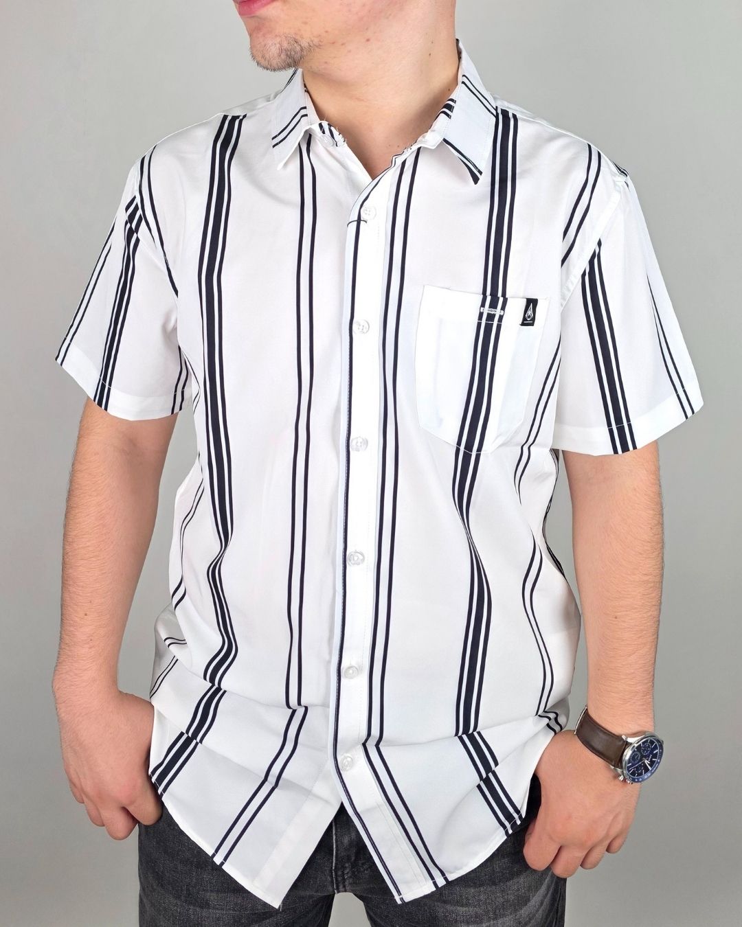 CAMISA BLACKOUT BLANCA PARA CABALLERO