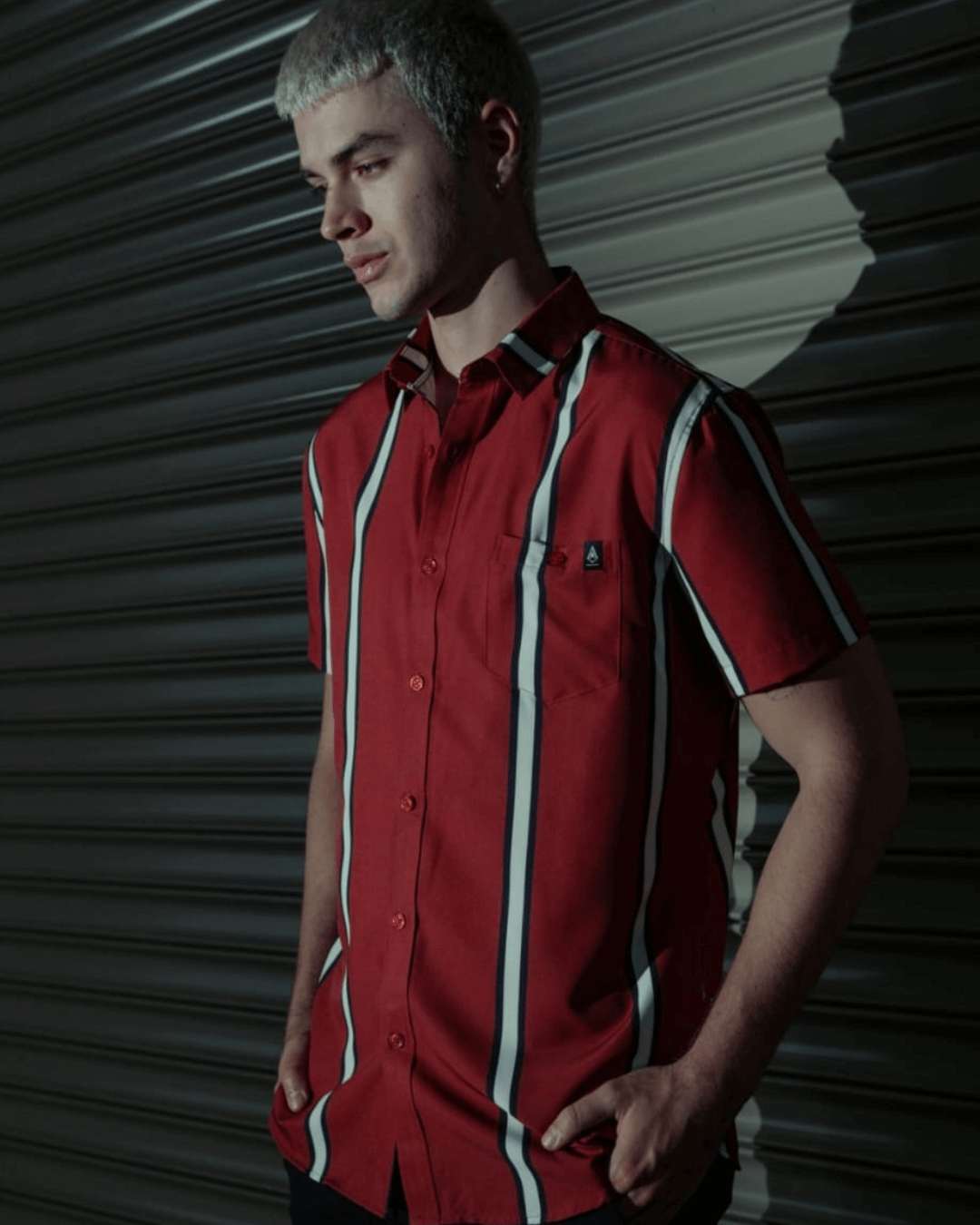 CAMISA BLACKOUT ROJA PARA CABALLERO