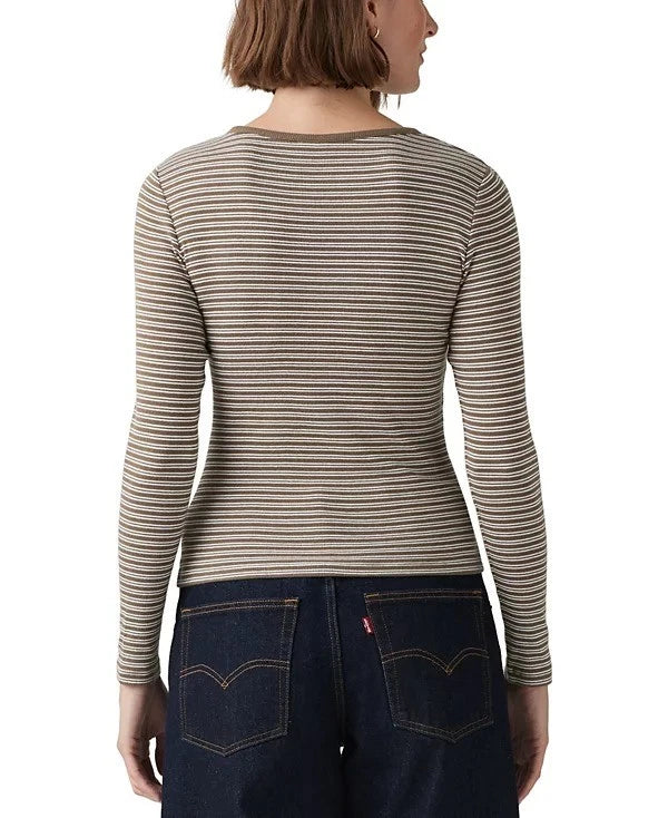 CAMISETA LEVIS VERDE MANGA LARGA PARA DAMA