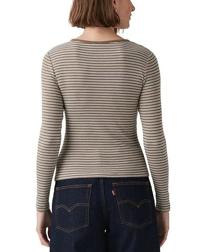 CAMISETA LEVIS VERDE MANGA LARGA PARA DAMA