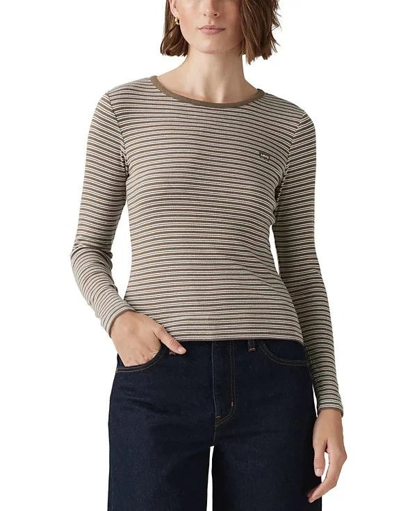 CAMISETA LEVIS VERDE MANGA LARGA PARA DAMA