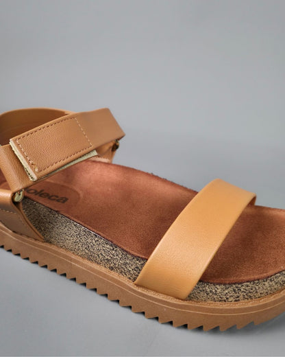 SANDALIA MOLECA CAMEL PARA DAMA