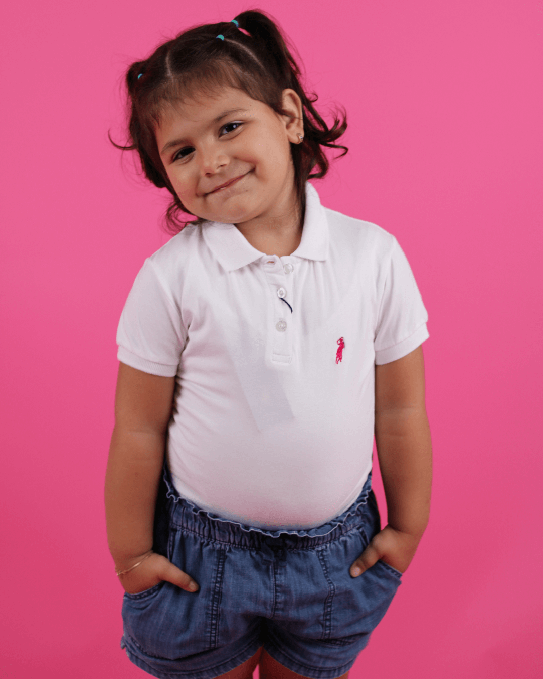 POLO NIÑA CAMBRIDGE POLO BLANCA