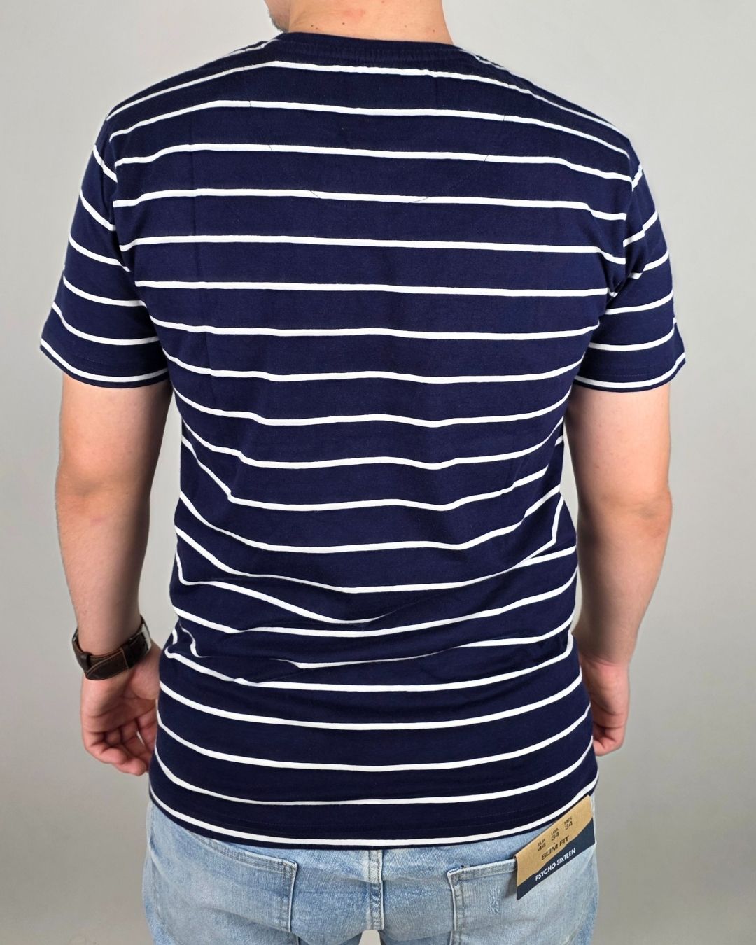 CAMISETA CAMBRIDGE POLO AZUL OSCURA CON RAYAS PARA CABALLERO