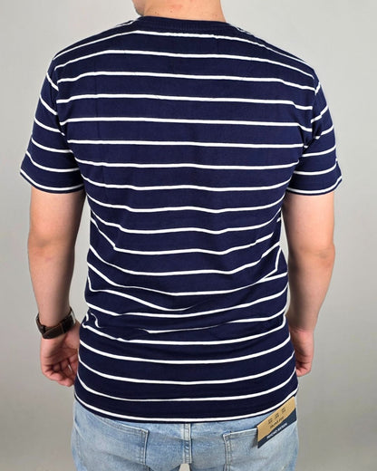 CAMISETA CAMBRIDGE POLO AZUL OSCURA CON RAYAS PARA CABALLERO