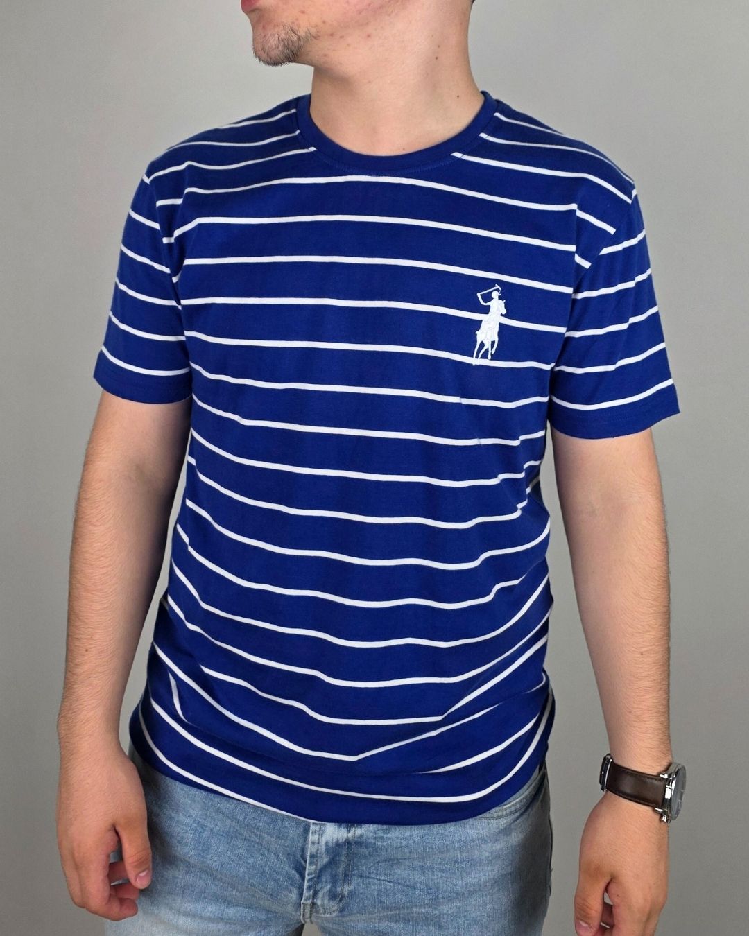 CAMISETA CAMBRIDGE POLO AZUL CON RAYAS PARA CABALLERO