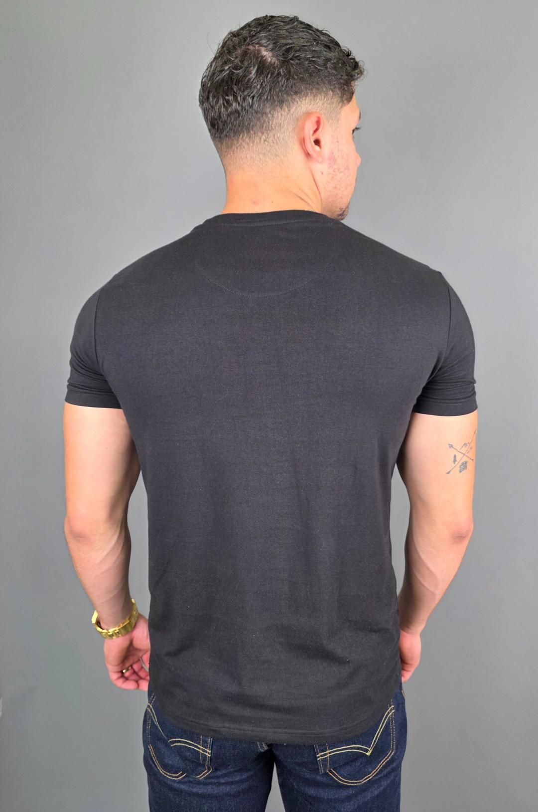 CAMISETA CAMBRIDGE POLO NEGRA PARA CABALLERO