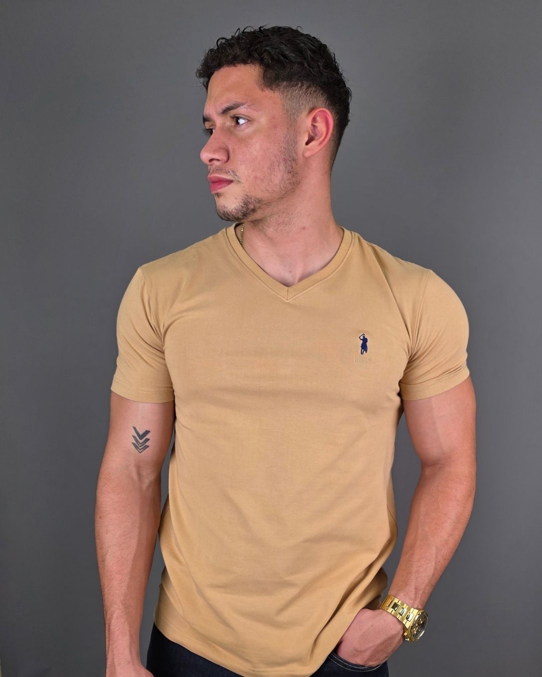 CAMISETA CAMBRIDGE POLO BEIGE PARA CABALLERO