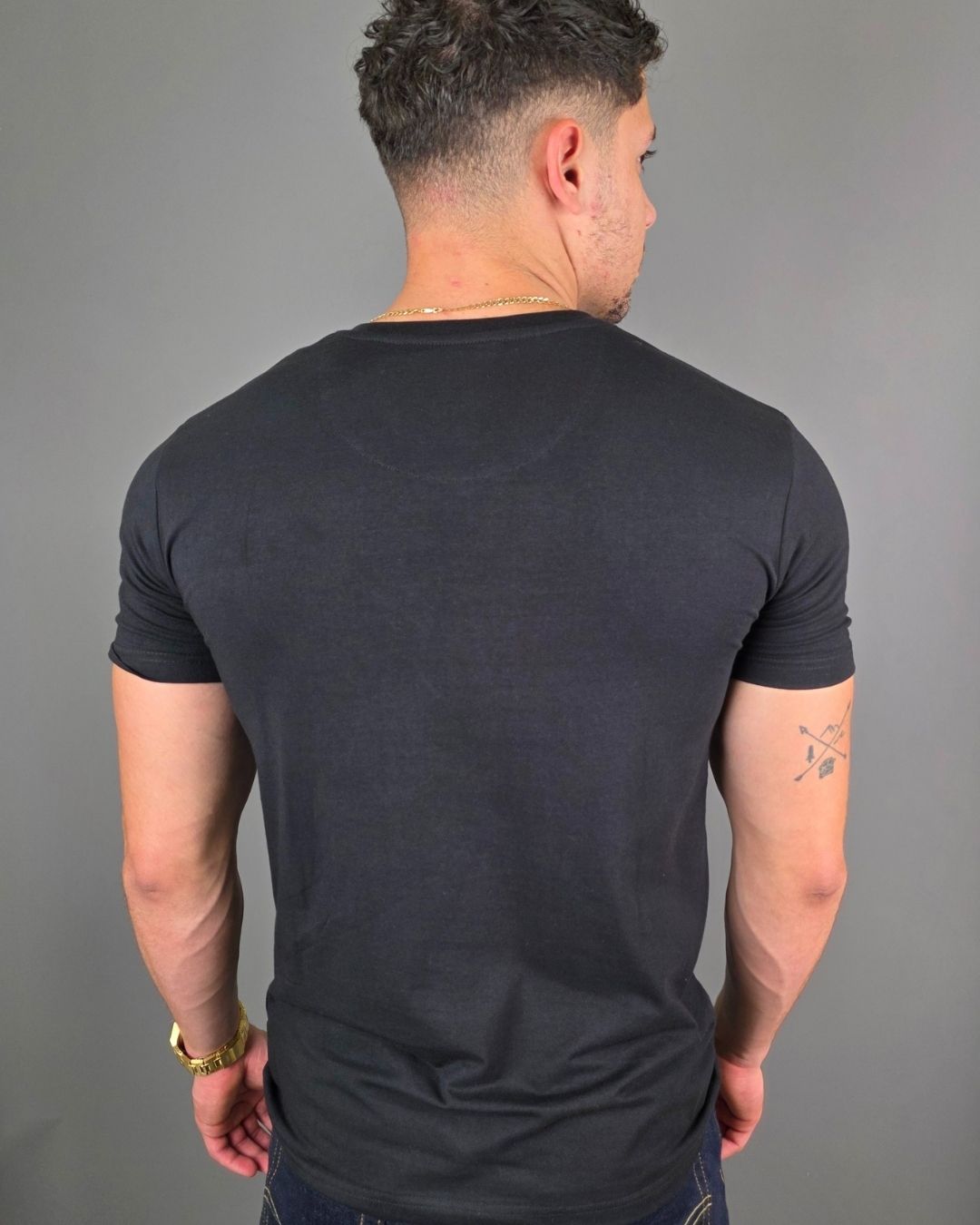 CAMISETA CAMBRIDGE POLO NEGRA PARA CABALLERO