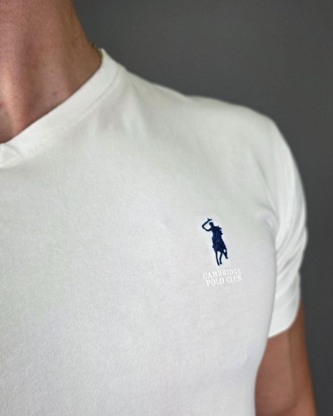 CAMISETA CAMBRIDGE POLO BLANCA PARA CABALLERO