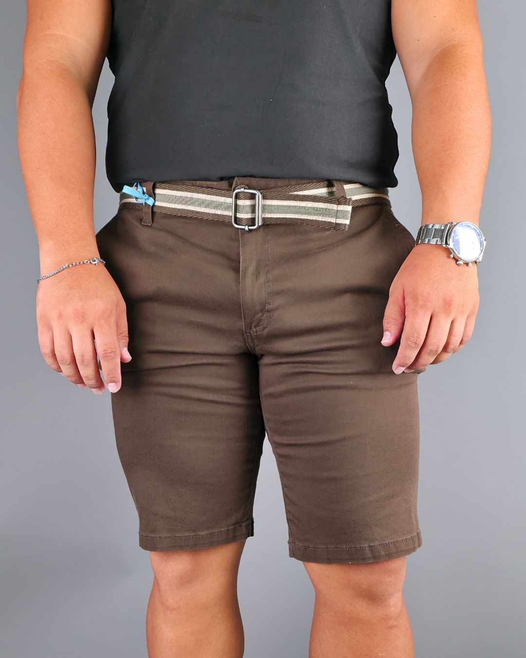 SHORT CAMBRIDGE POLO CAFÉ OSCURO PARA CABALLERO