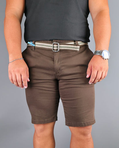 SHORT CAMBRIDGE POLO CAFÉ OSCURO PARA CABALLERO