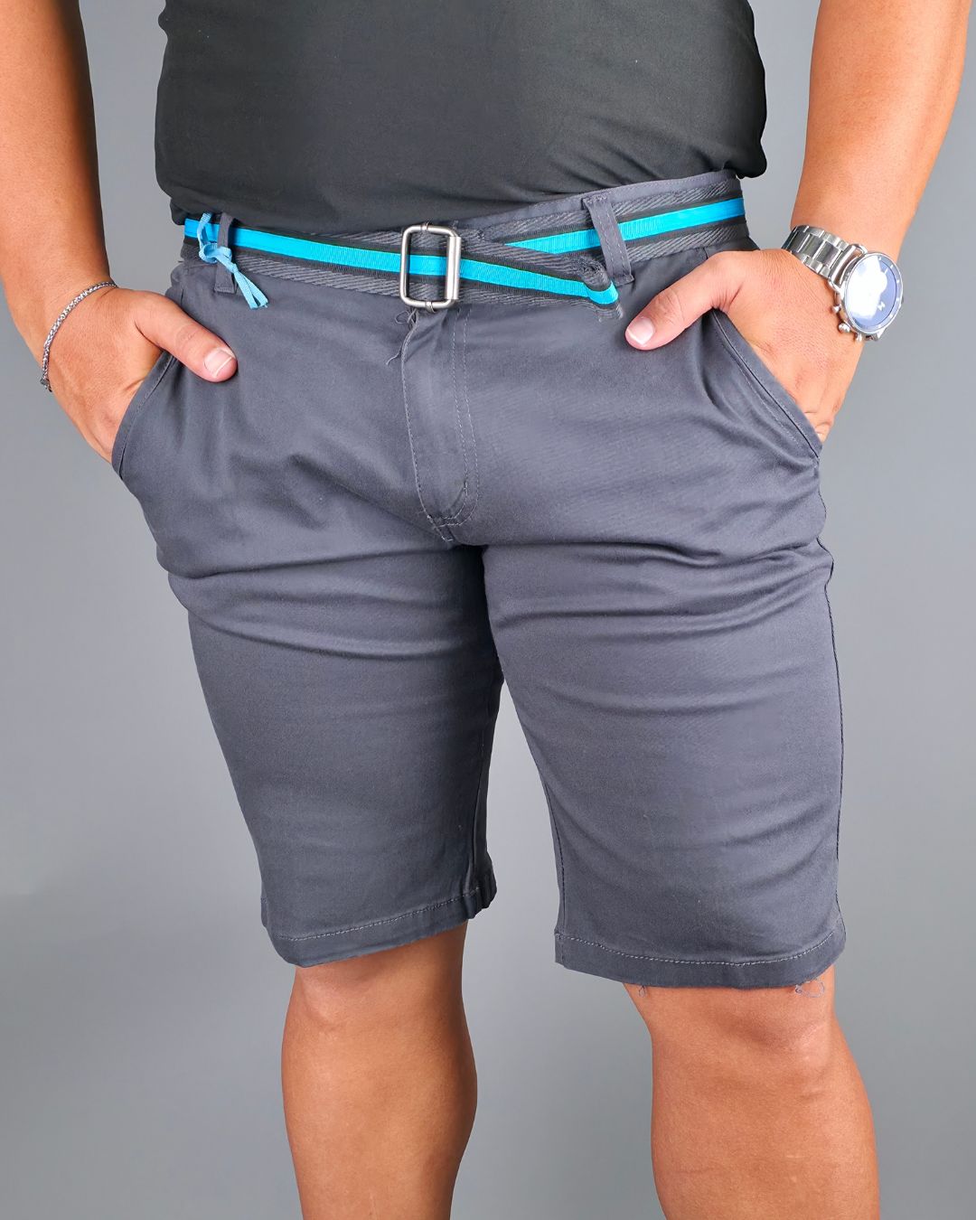 SHORT CAMBRIDGE POLO GRIS PARA CABALLERO