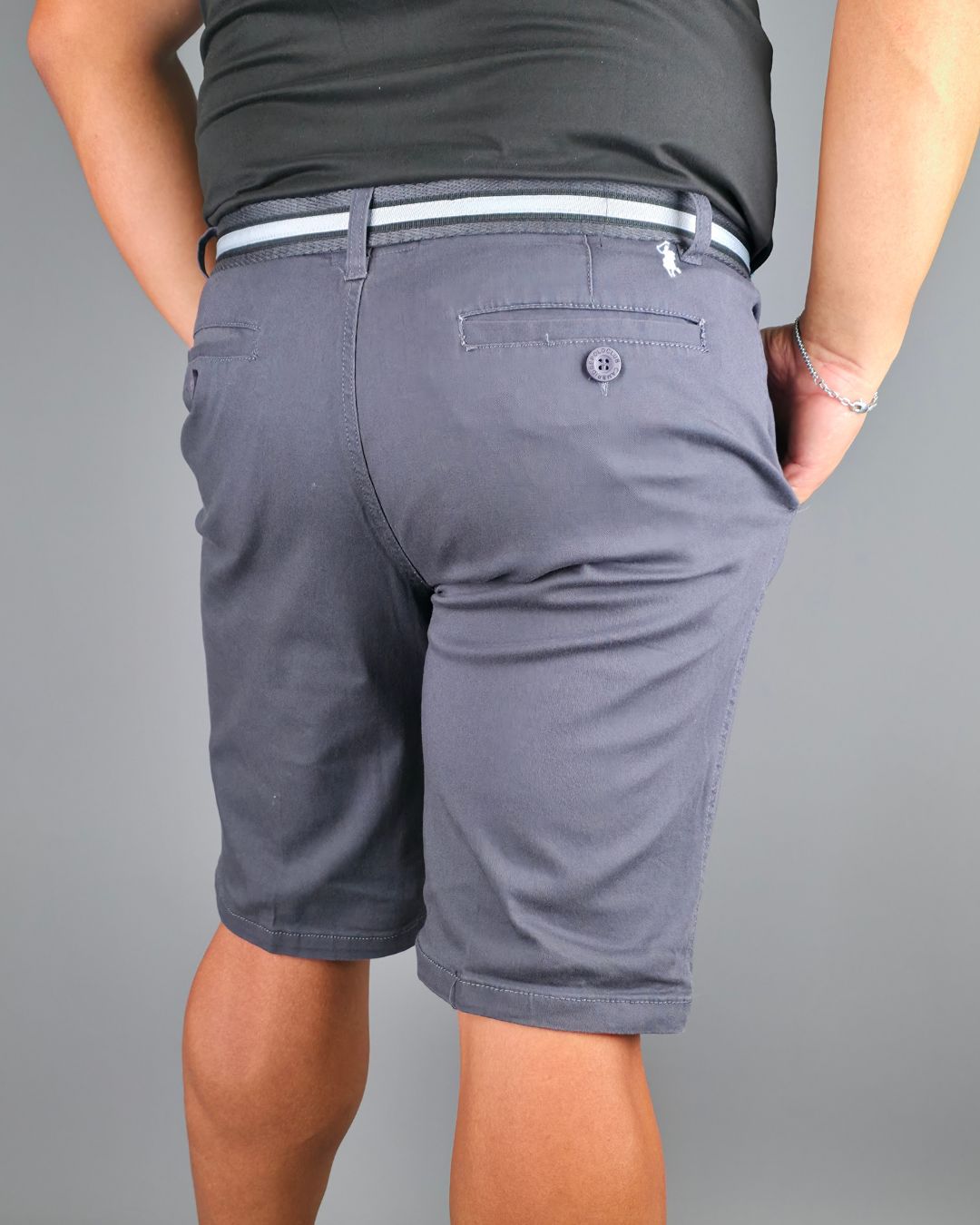 SHORT CAMBRIDGE POLO GRIS PARA CABALLERO