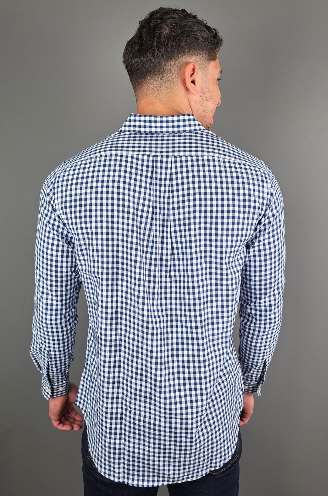 CAMISA CAMBRIDGE POLO AZUL OSCURO MANGA LARGA