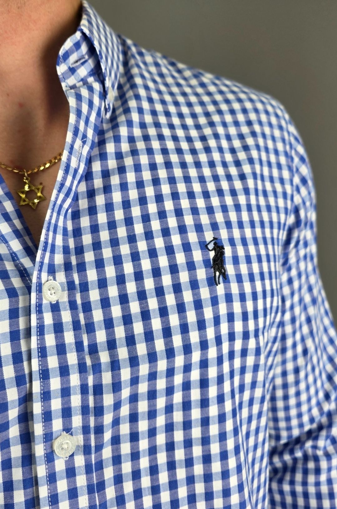 CAMISA CAMBRIDGE POLO AZUL MANGA LARGA