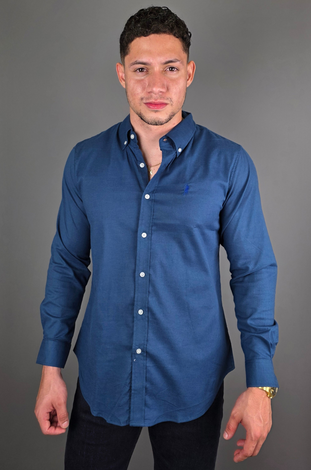 CAMISA CAMBRIDGE POLO AZUL PARA CABALLERO