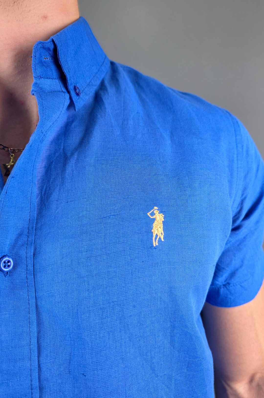 CAMISA CAMBRIDGE POLO AZUL PARA CABALLERO
