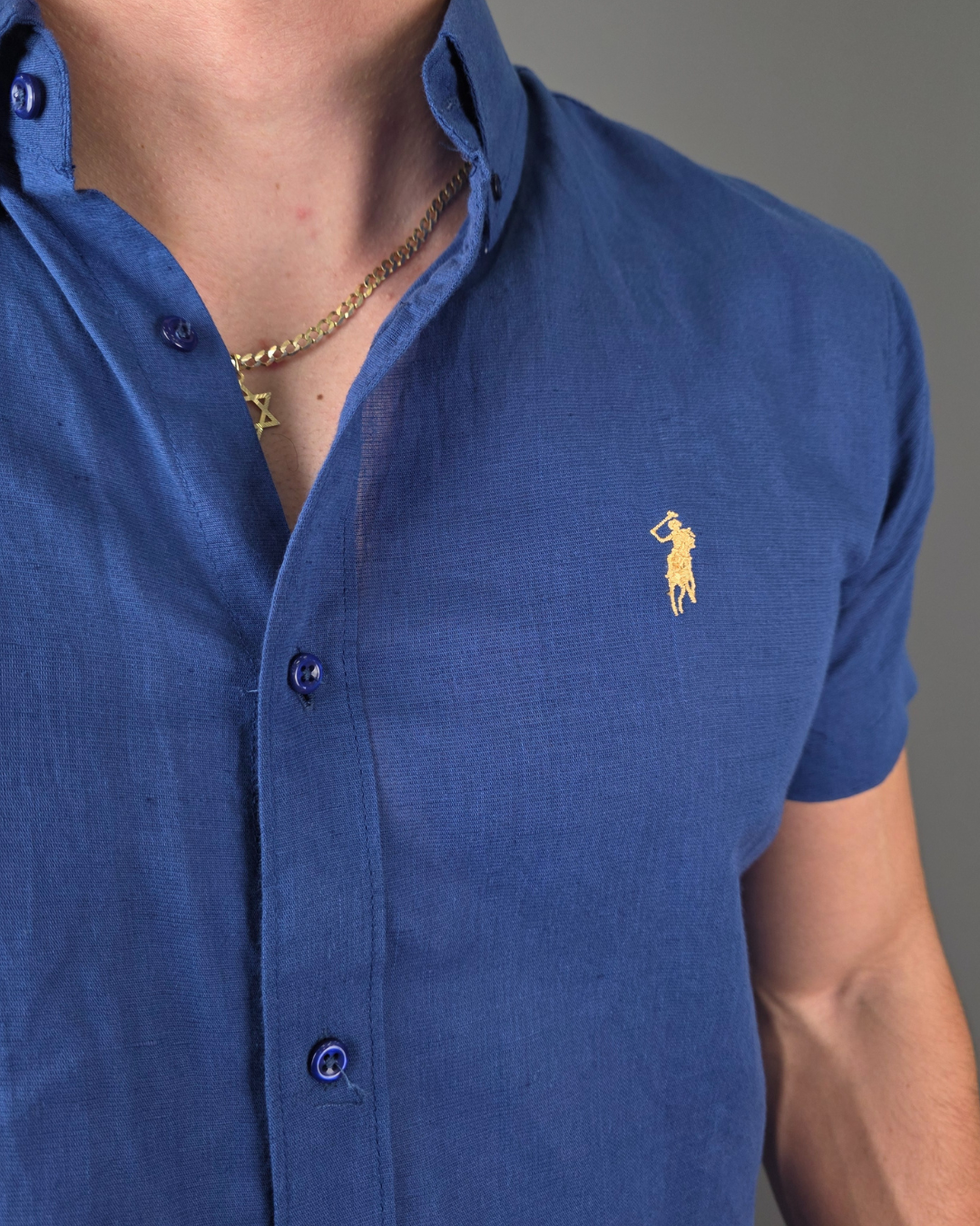 CAMISA CAMBRIDGE POLO AZUL OSCURO PARA CABALLERO