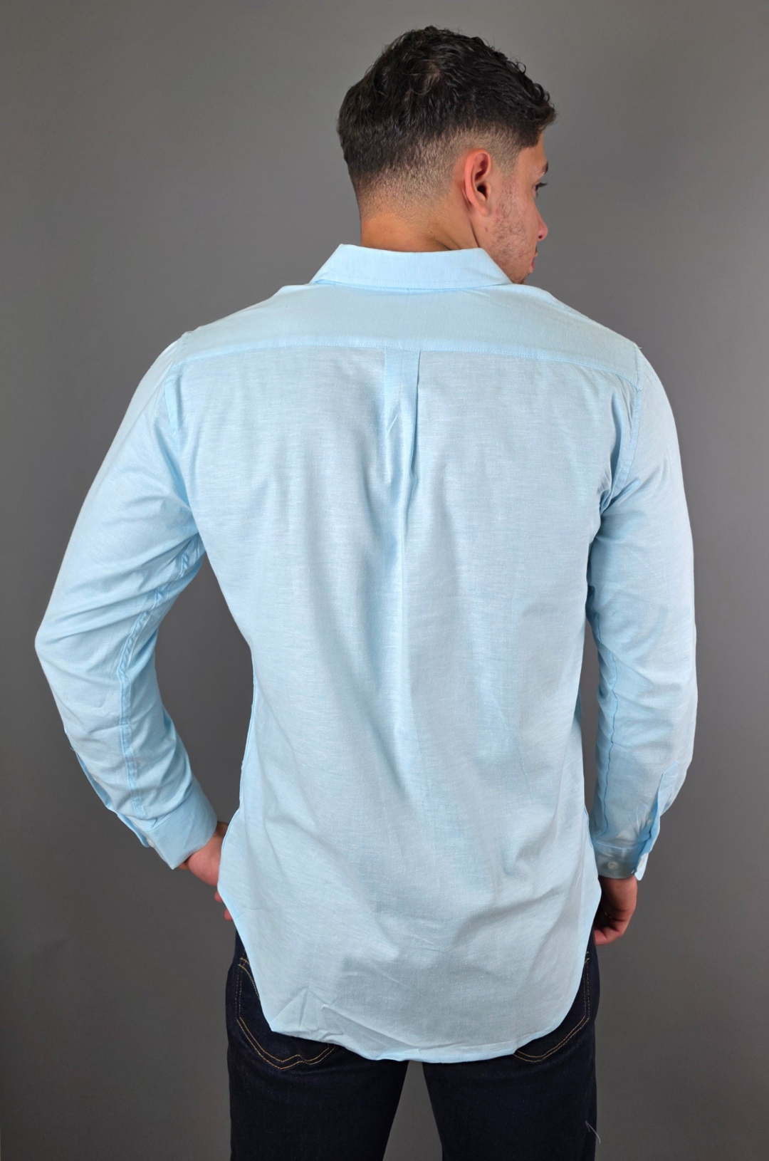 CAMISA CAMBRIDGE POLO CELESTE PARA CABALLERO