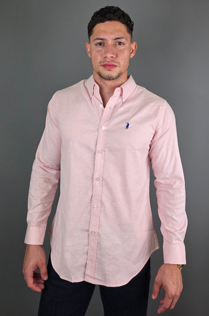 CAMISA CAMBRIDGE POLO ROSADA PARA CABALLERO