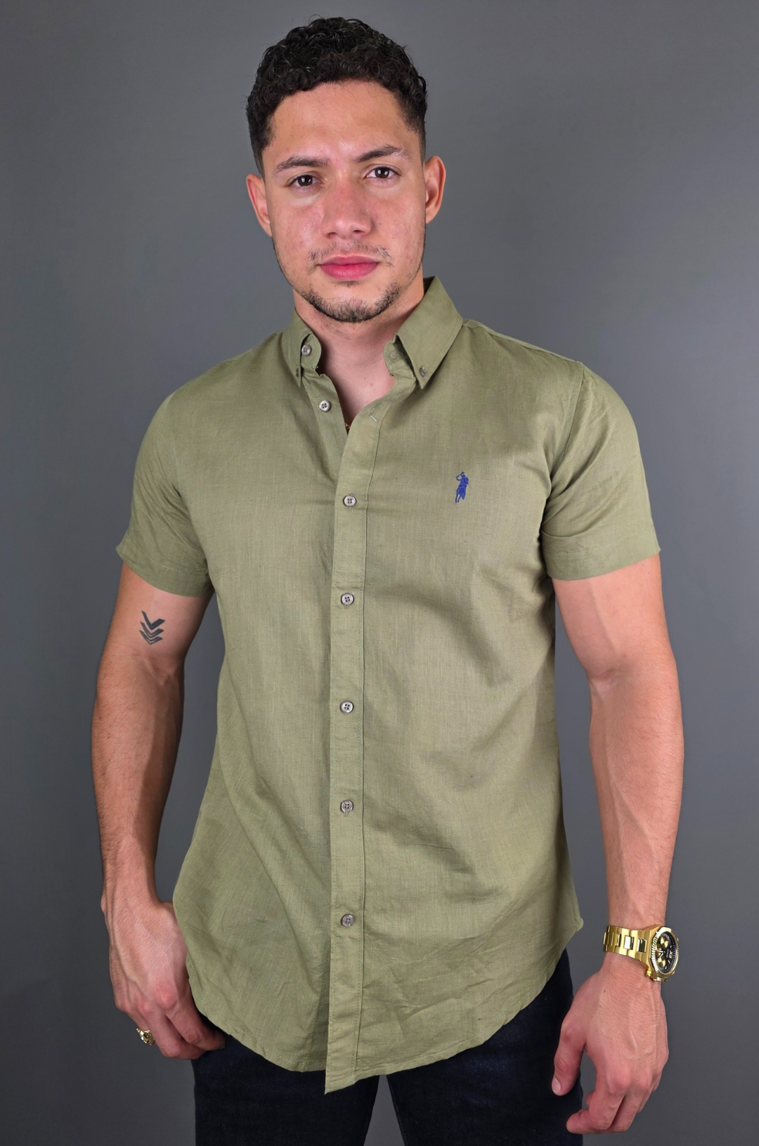 CAMISA CAMBRIDGE POLO VERDE PARA CABALLERO