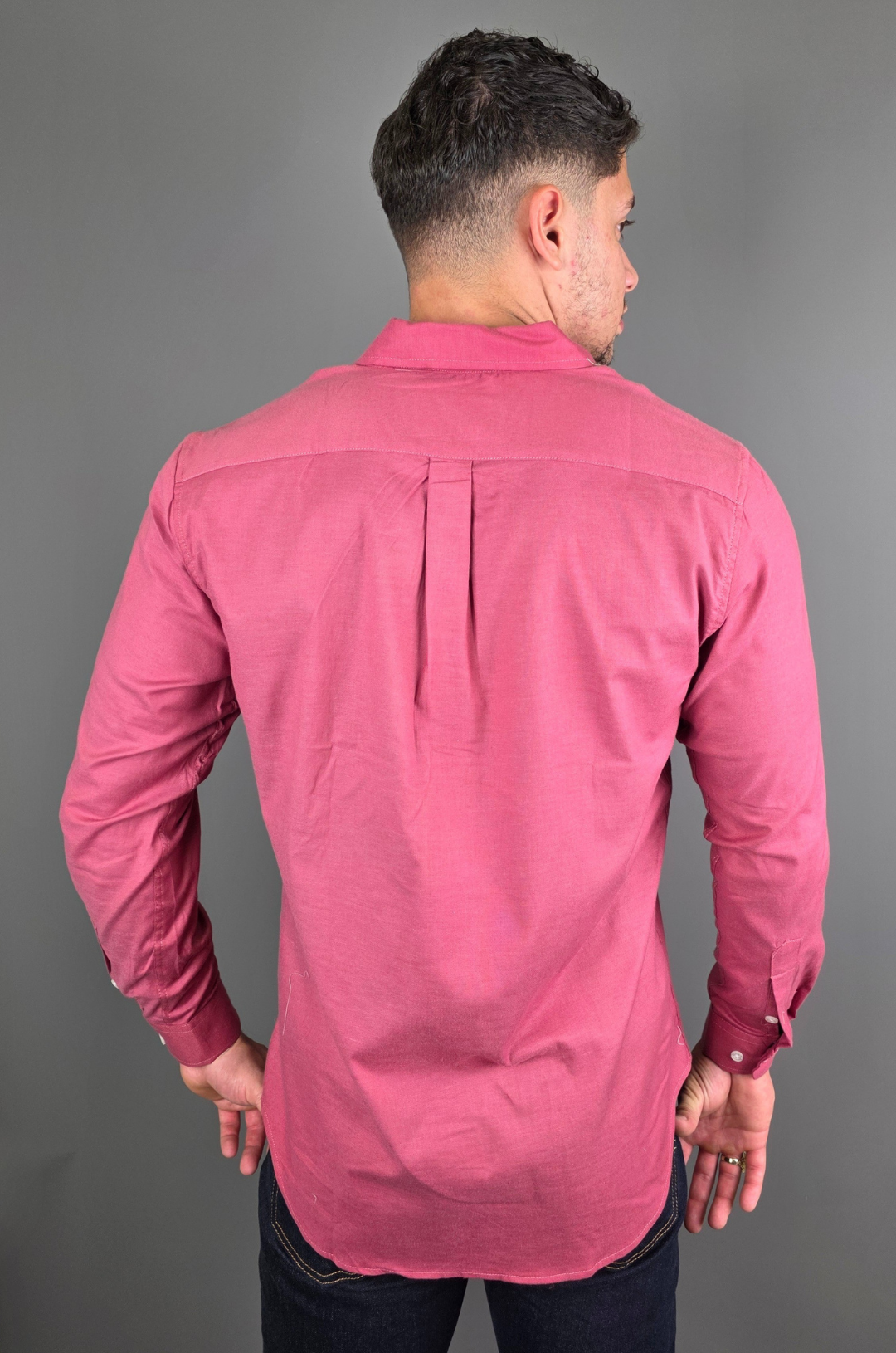 CAMISA CAMBRIDGE POLO VINO PARA CABALLERO