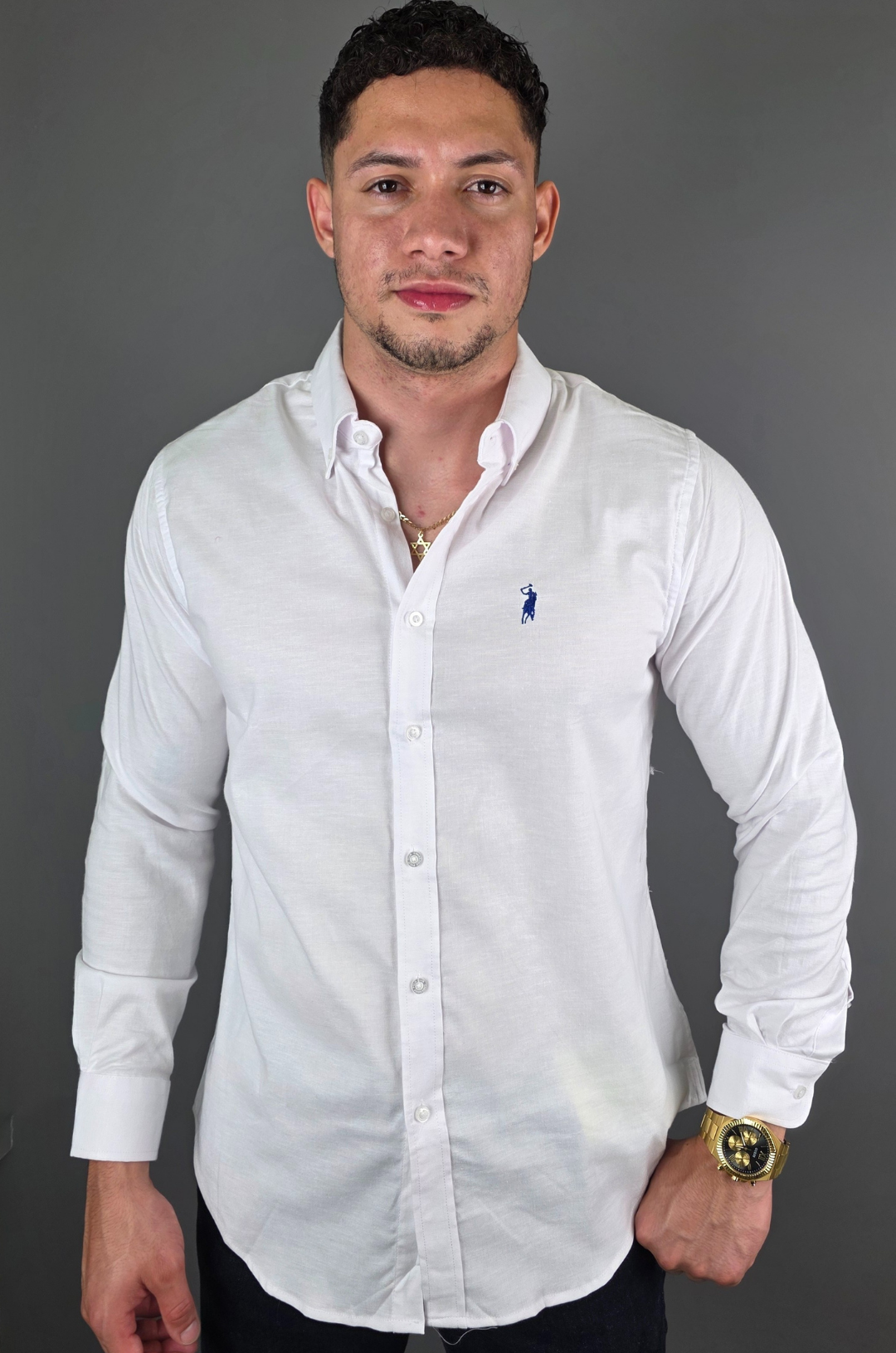 CAMISA CAMBRIDGE POLO BLANCA PARA CABALLERO