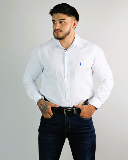 CAMISA CAMBRIDGE POLO  MANGA LARGA CABALLERO