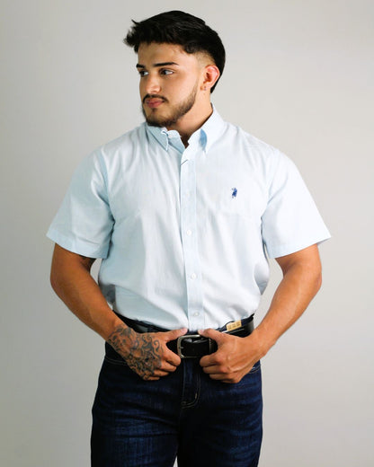 CAMISA CAMBRIDGE POLO  MANGA CORTA CABALLERO