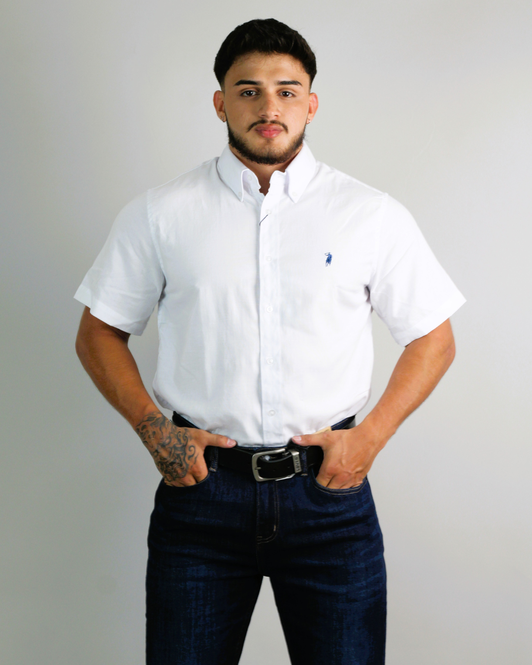 CAMISA CAMBRIDGE POLO MANGA CORTA CABALLERO