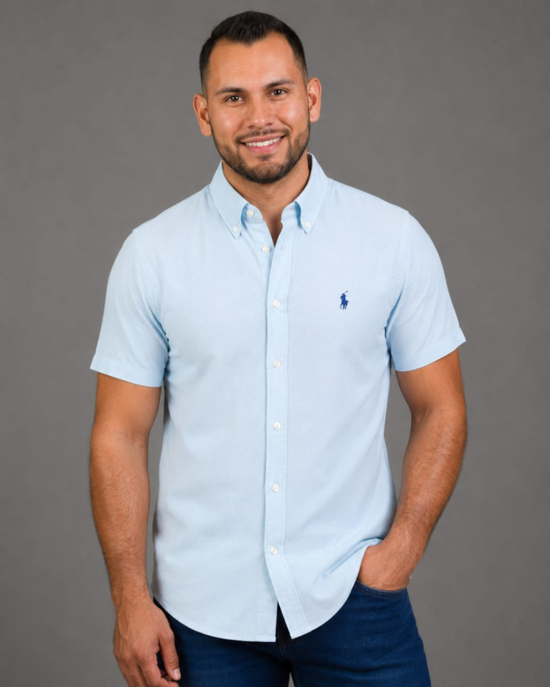 CAMISA CAMBRIDGE POLO MANGA CORTA CABALLERO
