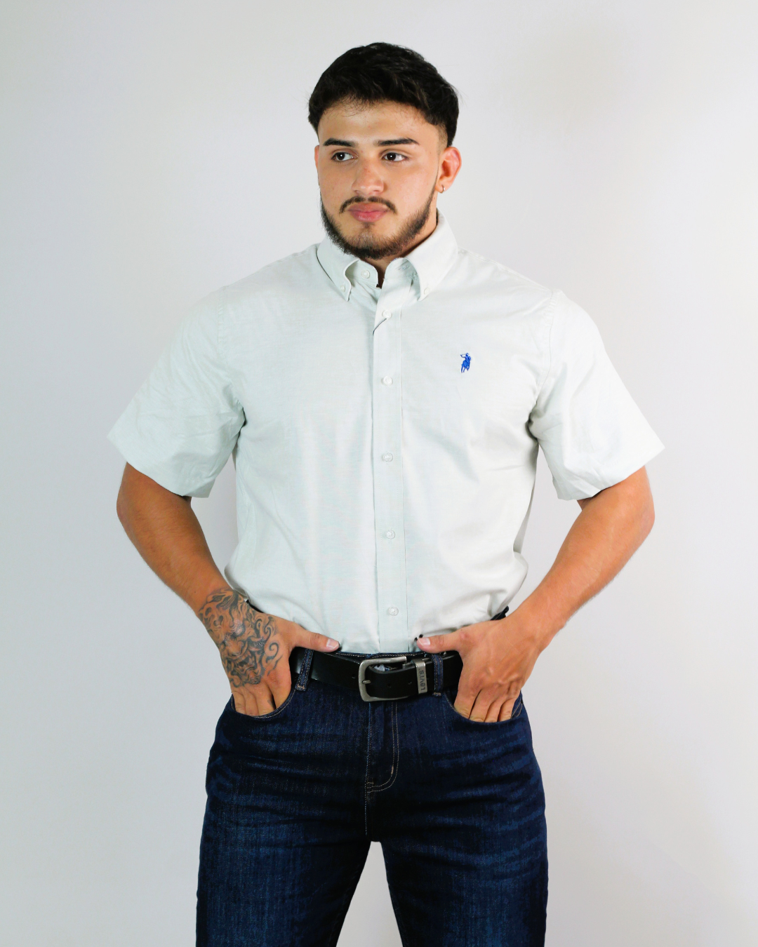 CAMISA CAMBRIDGE POLO MANGA CORTA CABALLERO