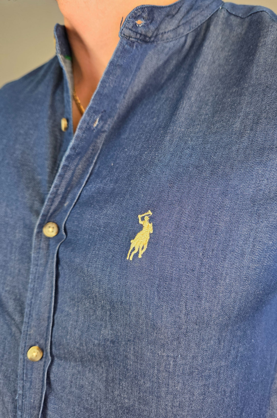 CAMISA CAMBRIDGE POLO MEZCLILLA PARA CABALLERO