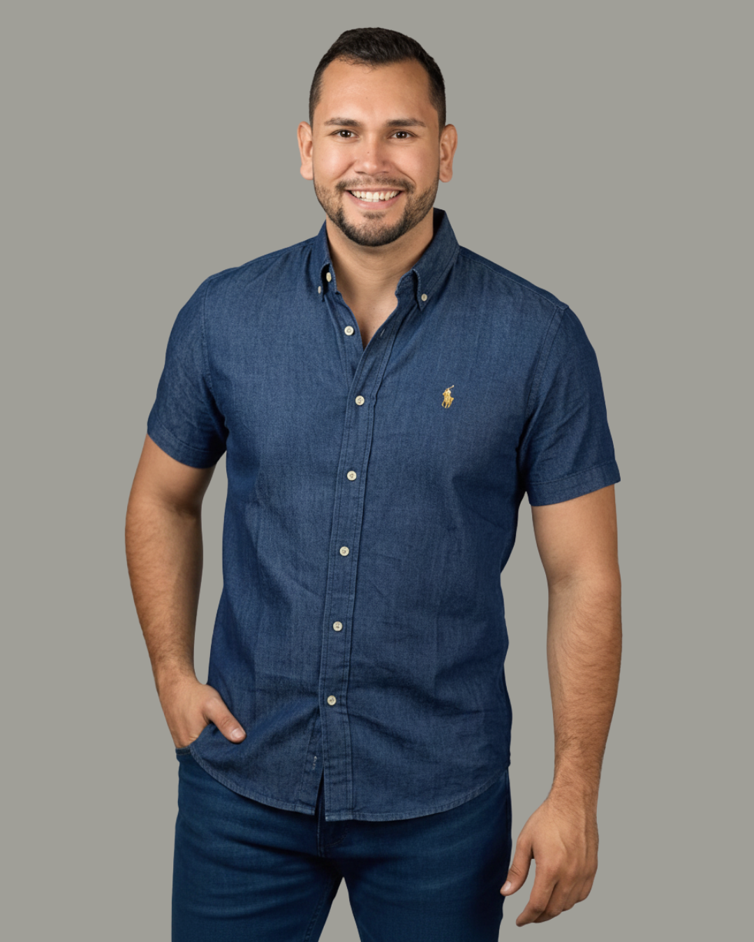 CAMISA CAMBRIDGE POLO MANGA CORTA