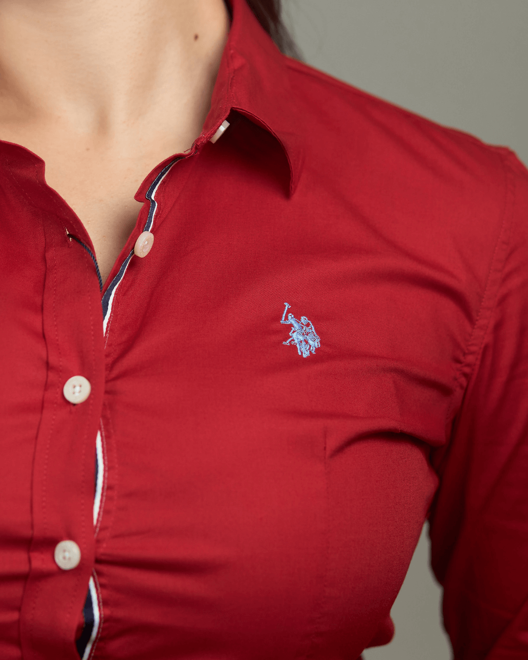 CAMISA US POLO ROJA PARA DAMA