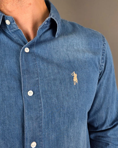 CAMISA MEZCLILLA  CAMBRIDGE POLO DE HOMBRE