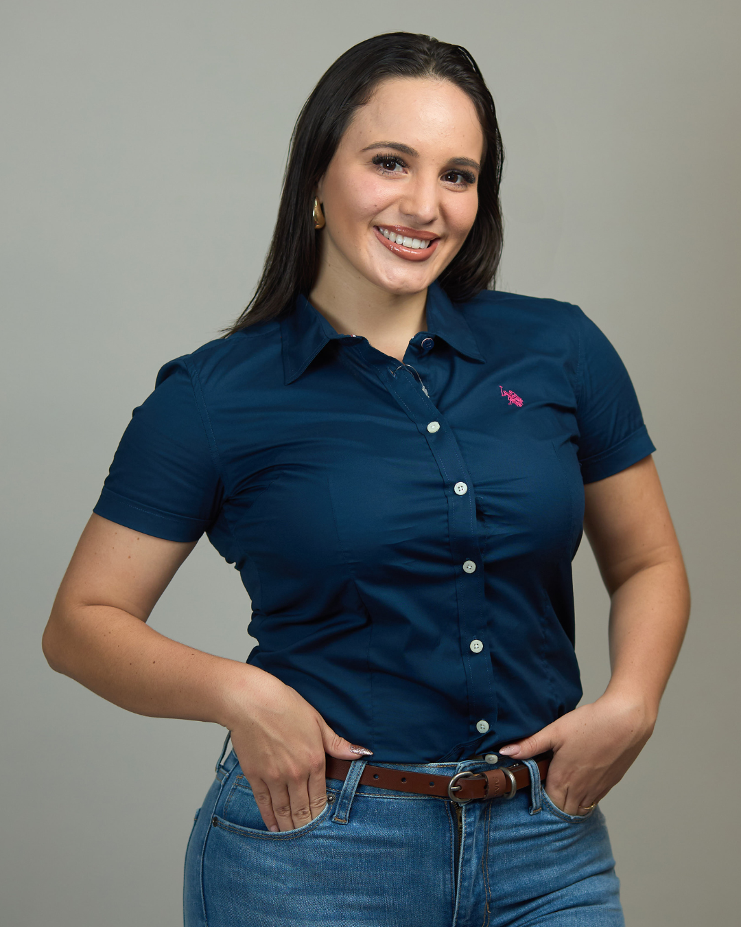 CAMISA U.S. POLO ASSN  MUJER AZUL