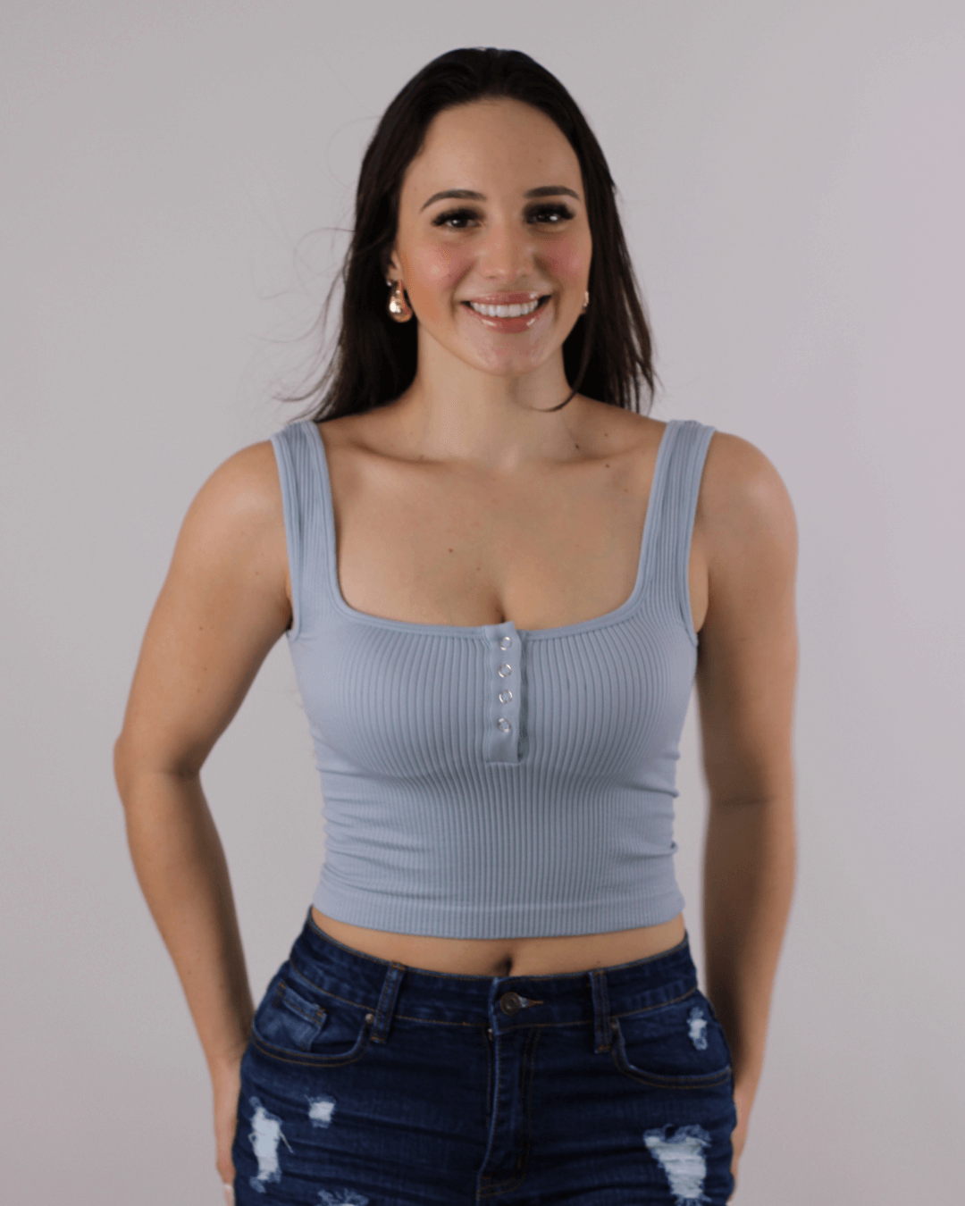 TOP DYNAMIC CELESTE PARA DAMA