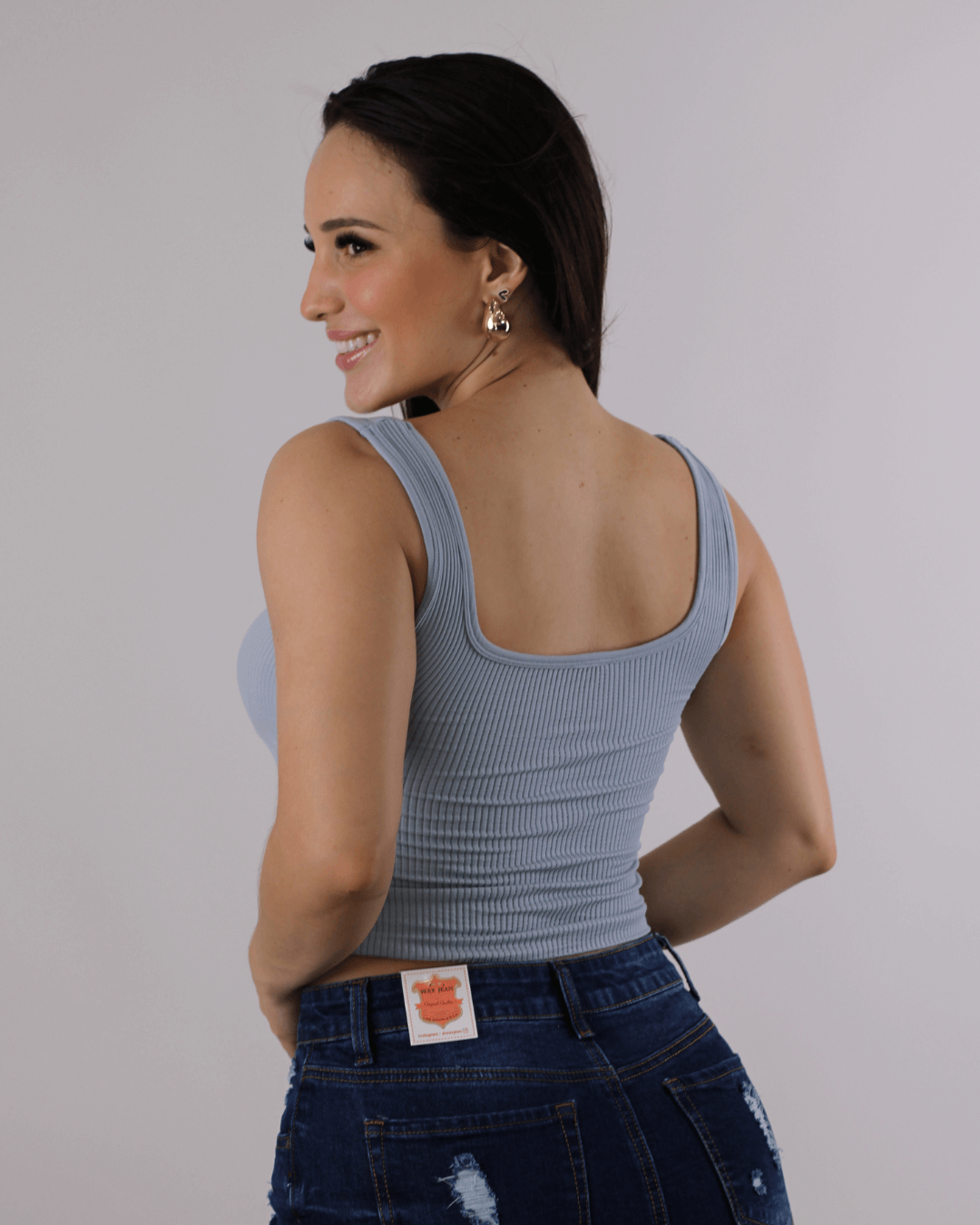 TOP DYNAMIC CELESTE PARA DAMA