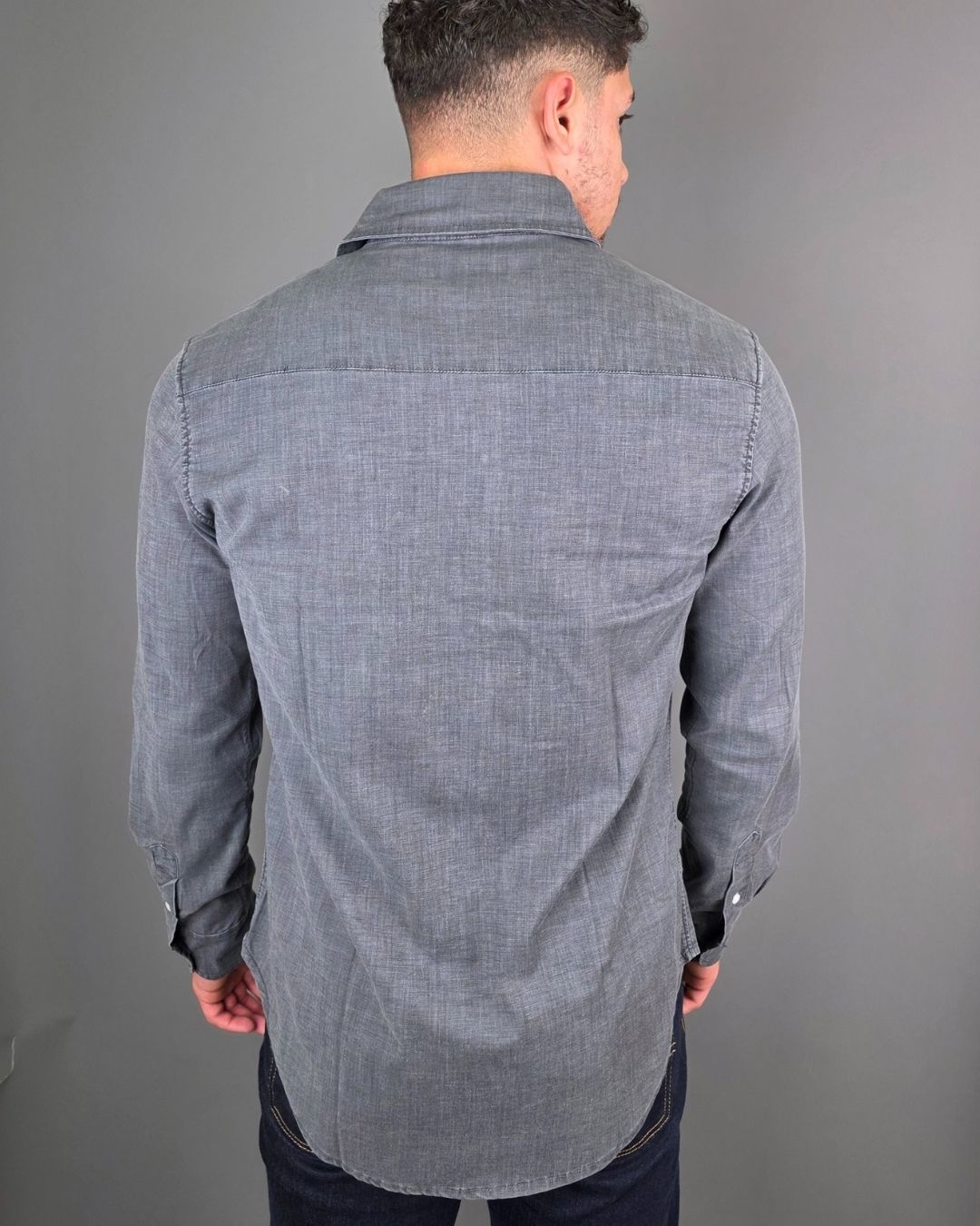 CAMISA GRIS CAMBRIDGE POLO DE HOMBRE