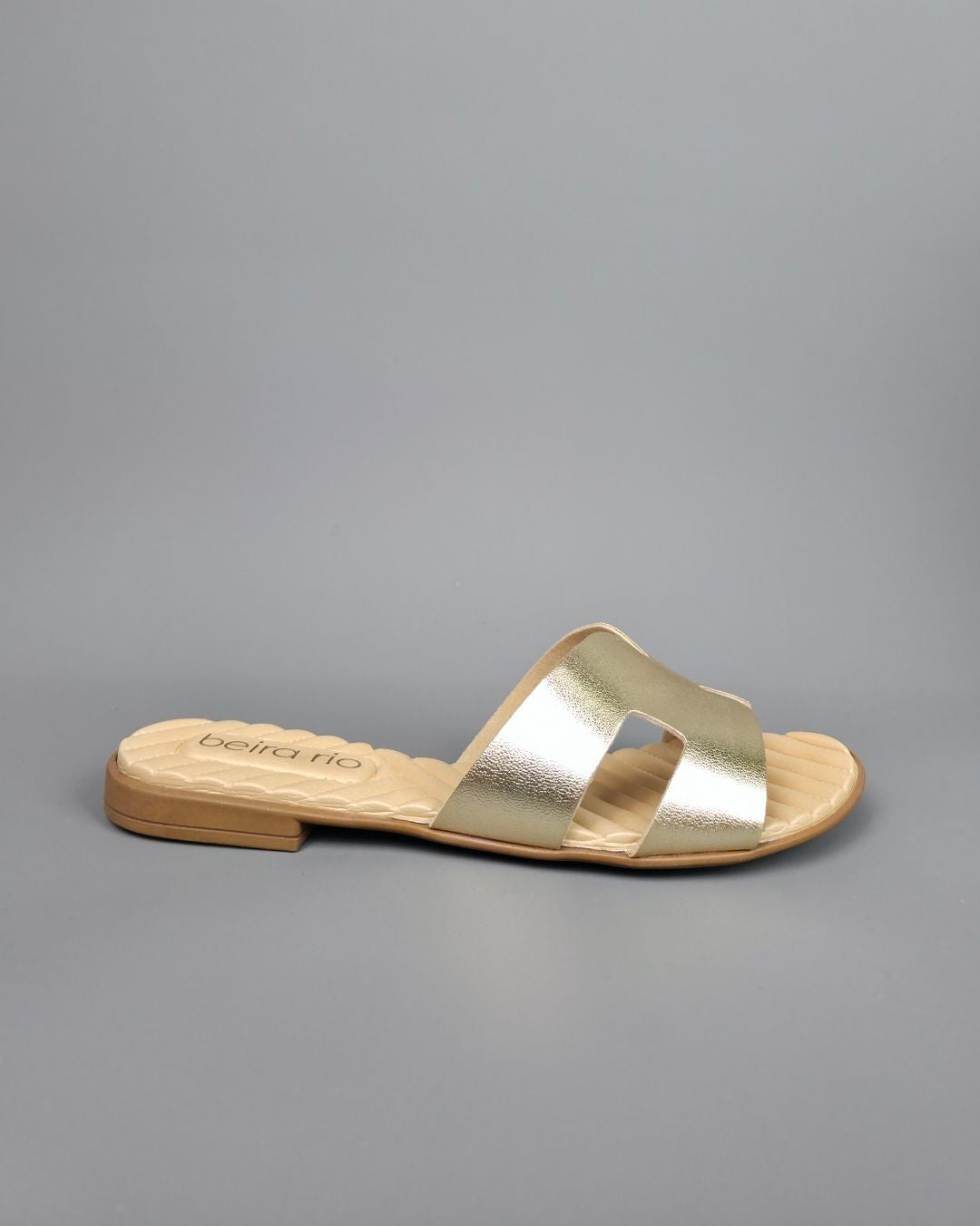 SANDALIA BEIRA RIO FLAT DORADA PARA DAMA