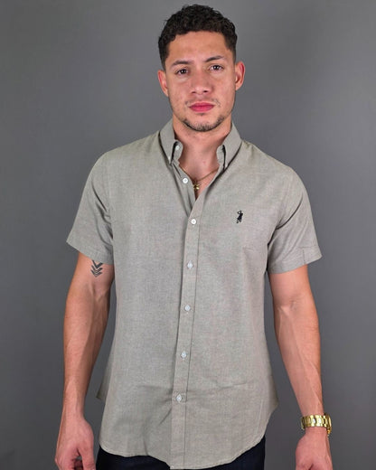 CAMISA GRIS CAMBRIDGE POLO DE HOMBRE