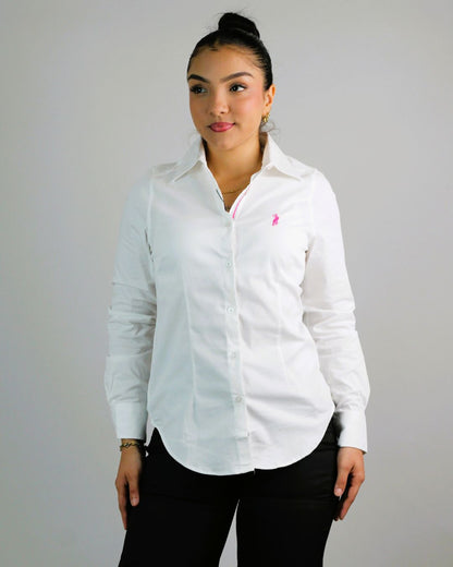 CAMISA CAMBRIDGE POLO MANGA LARGA DAMA