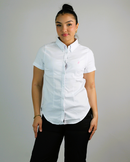 CAMISA CAMBRIGE POLO  MANGA CORTA DAMA