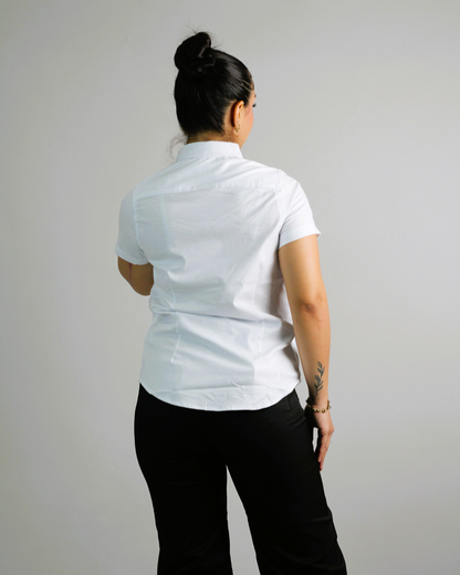 CAMISA CAMBRIGE POLO  MANGA CORTA DAMA