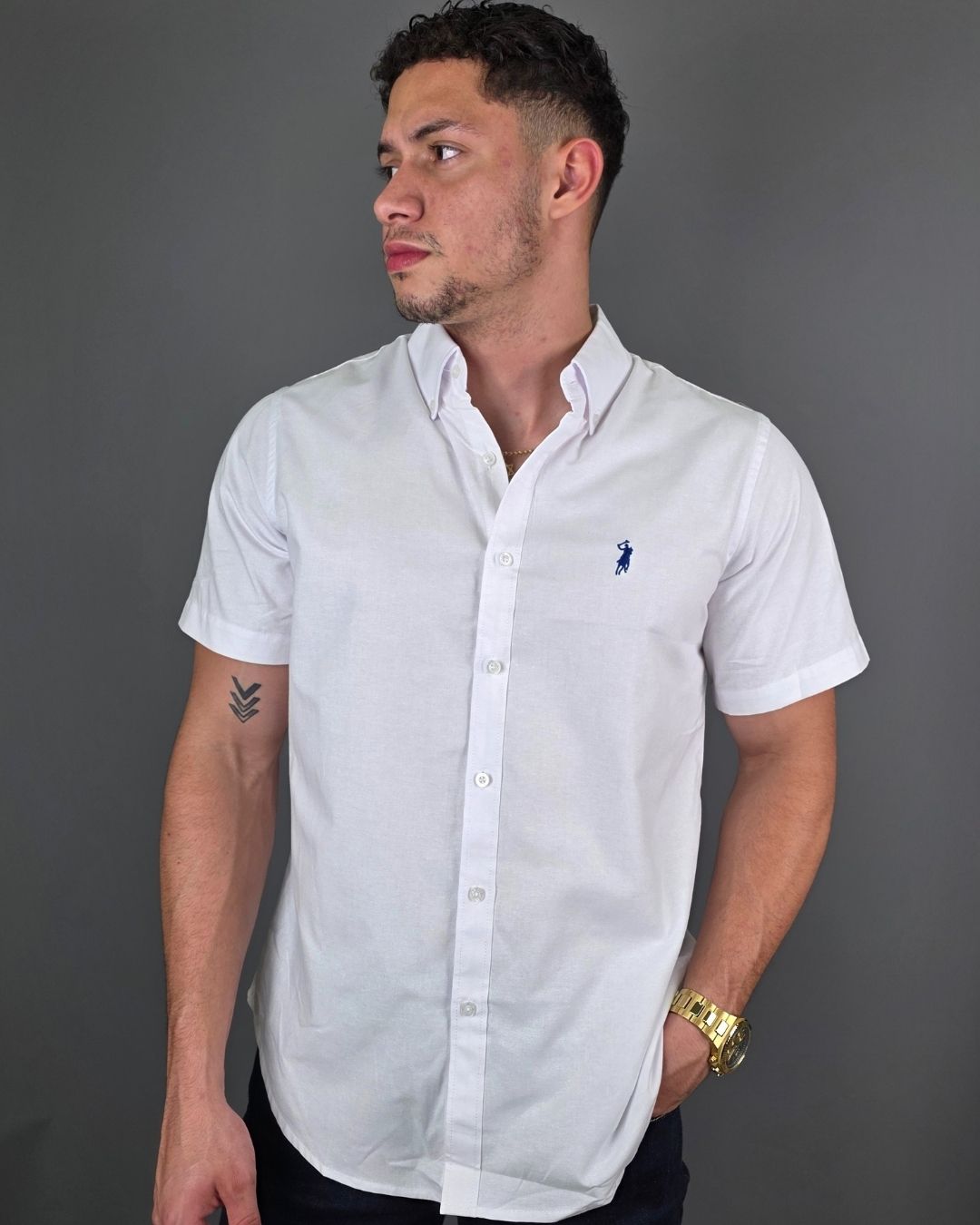 CAMISA BLANCA CAMBRIDGE POLO DE HOMBRE