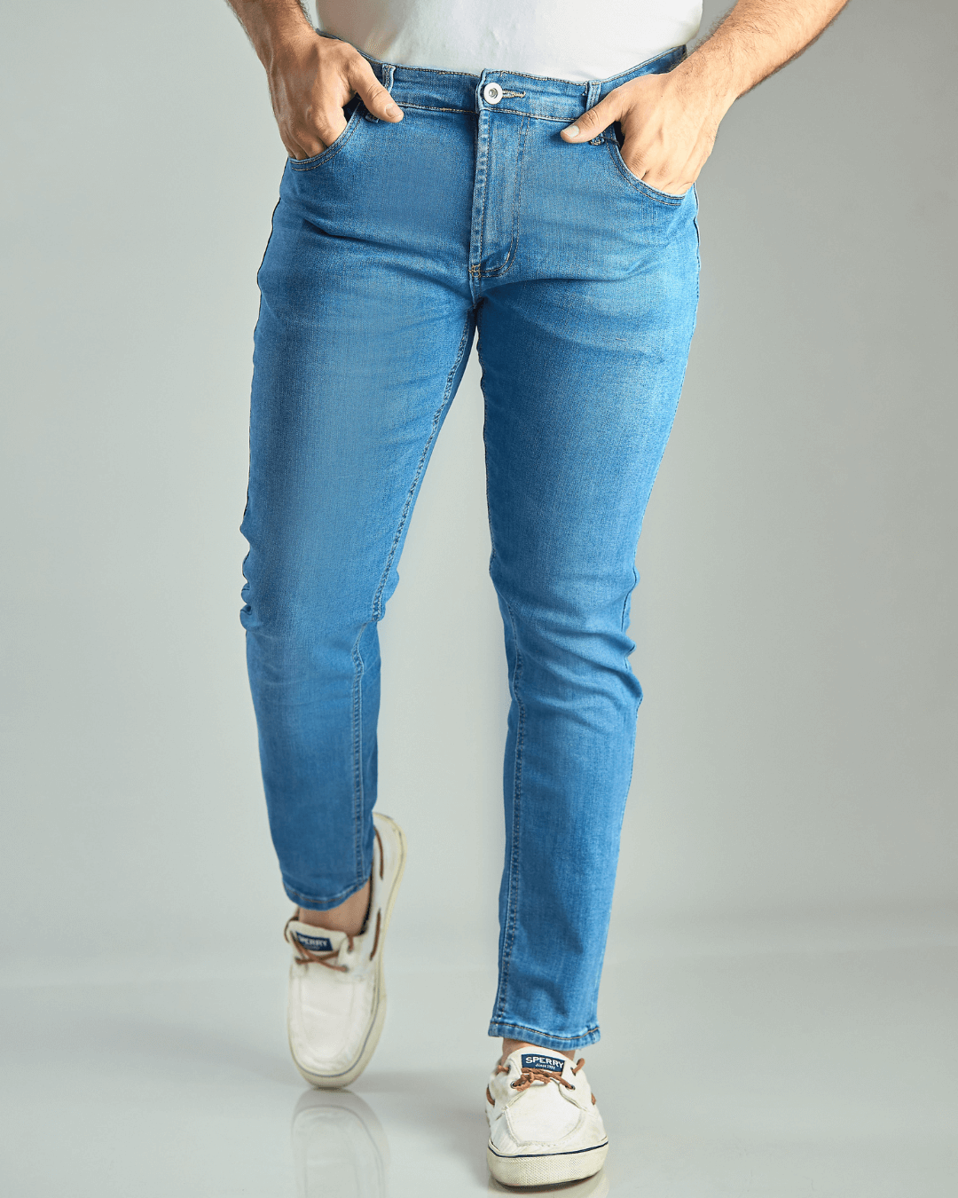 JEANS POLO CAMBRIDGE CELESTE