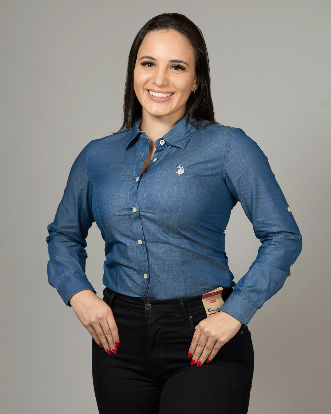 CAMISA US POLO MANGA LARGA DAMA